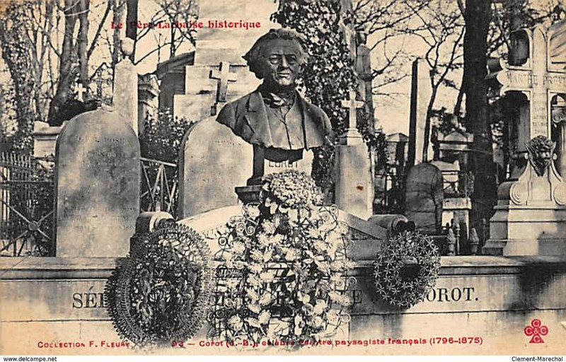 Carte postale ancienne Le Père-Lachaise - Corot à Paris 20e