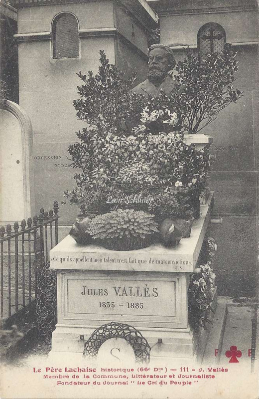 Carte postale ancienne Le Père-Lachaise - Jules Vallès à Paris 20e