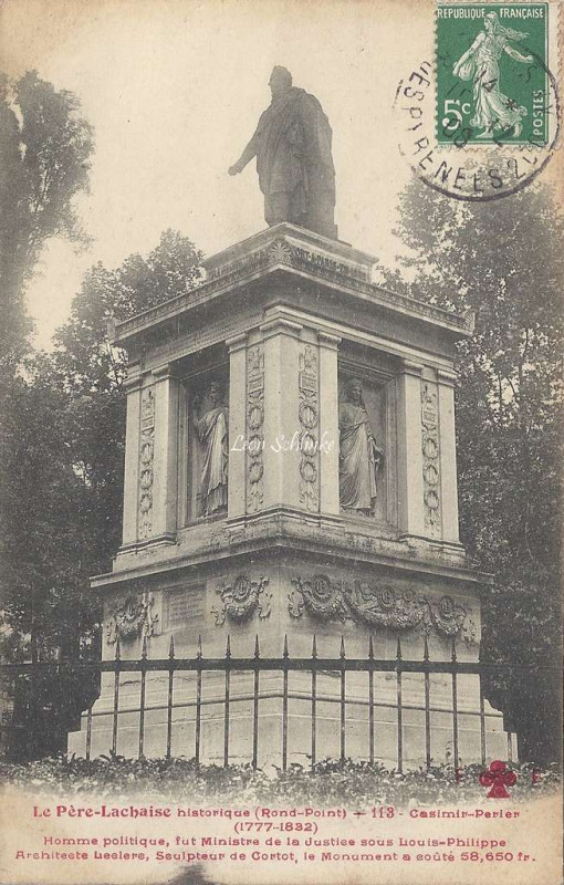 Carte postale ancienne Le Père-Lachaise - Casimir-Périer à Paris 20e