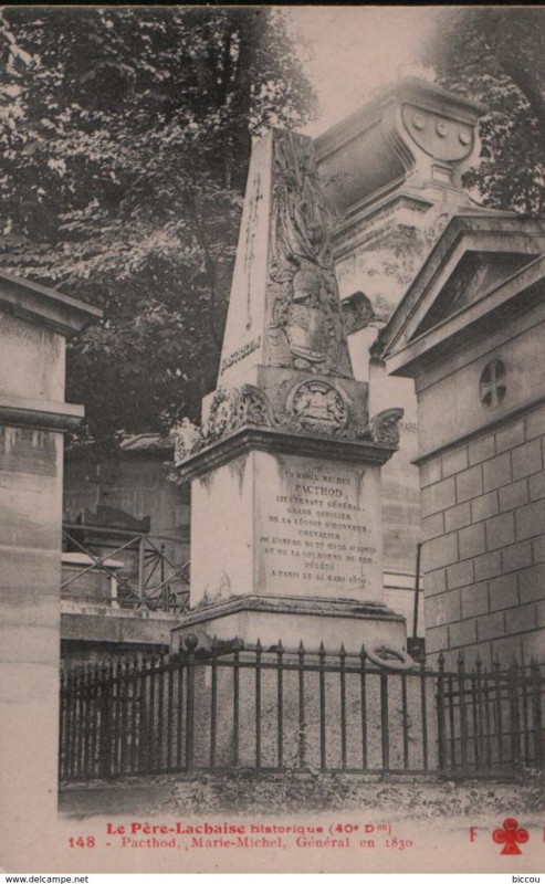 Carte postale ancienne Le Père-Lachaise - Marie-Michel Pacthod à Paris 20e