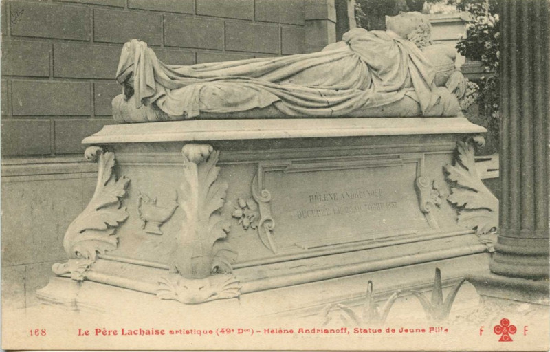 Carte postale ancienne Le Père-Lachaise - Hélène Andrianoff à Paris 20e