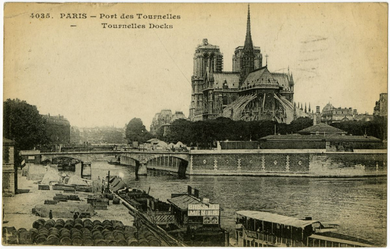 Carte postale ancienne Paris - Tournelles Docks