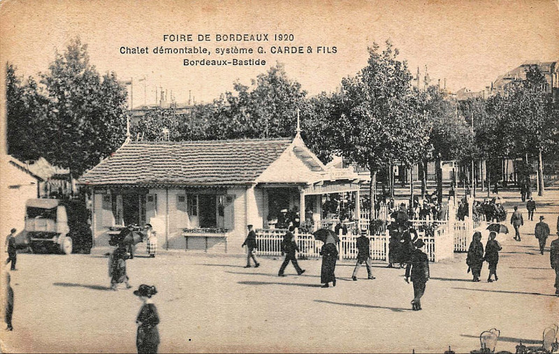 Carte postale ancienne Bordeaux - Foire de Bordeaux 1920 (anon) à Bordeaux