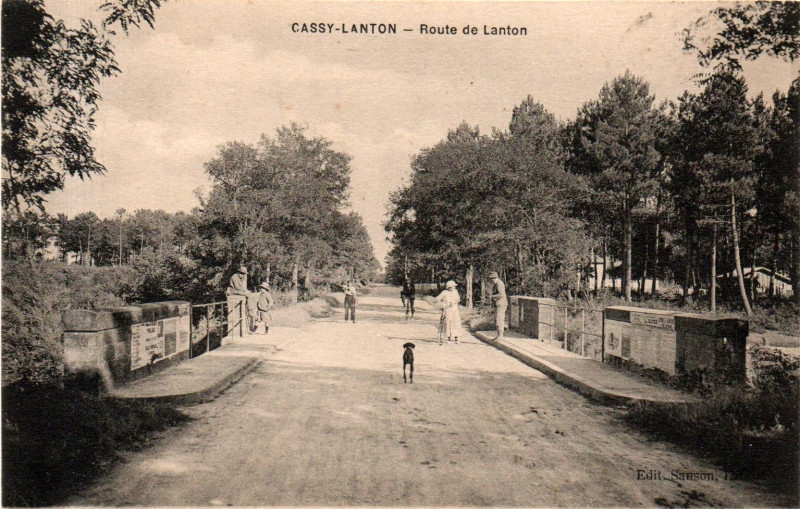 Carte postale ancienne Cassy - route de Lanton