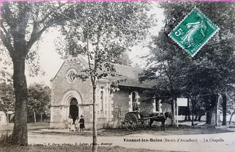 Carte postale ancienne Taussat-les-bains - La chapelle