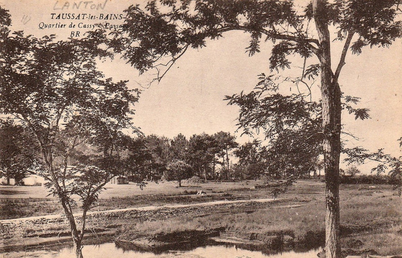 Carte postale ancienne Taussat-les-bains - quartier de Cassy