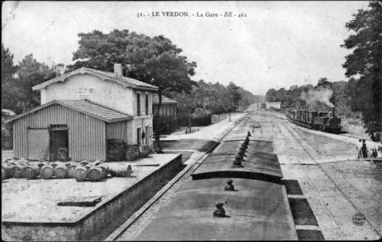 Carte postale ancienne Cp - Le Verdon gare