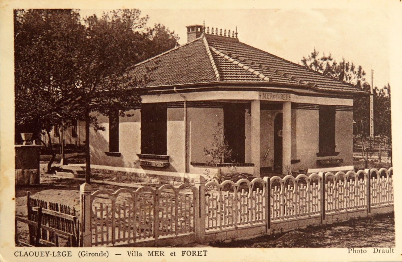 Carte postale ancienne Claouey - Villa Mer-et-Forêt