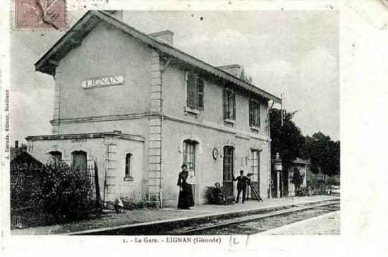 Carte postale ancienne Cp Gare de Lignan
