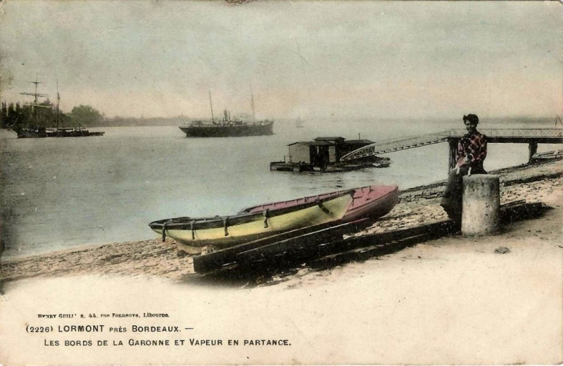 Carte postale ancienne Lormont - bords de la Garonne 14