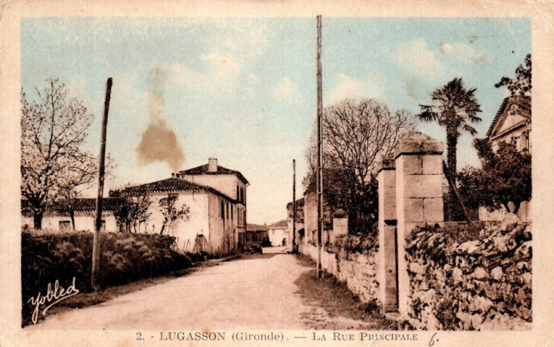 Carte postale ancienne Lugasson - bourg 4
