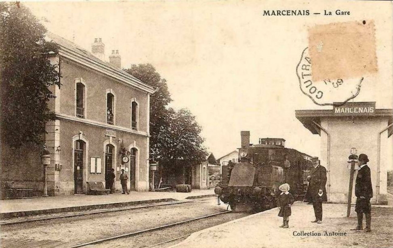 Carte postale ancienne La Gare à Marcenais