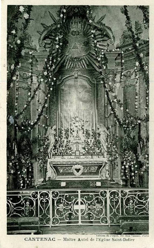 Carte postale ancienne Cantenac - église St Didier 5
