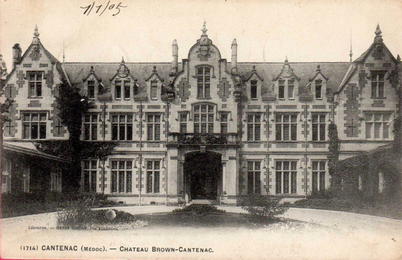 Carte postale ancienne Margaux-Cantenac - château Brown-Cantenac 1