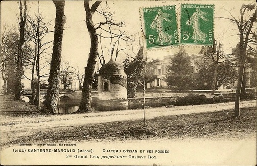 Carte postale ancienne Margaux-Cantenac - château d'Issan 6