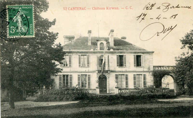 Carte postale ancienne Margaux-Cantenac - château Kirwan 2