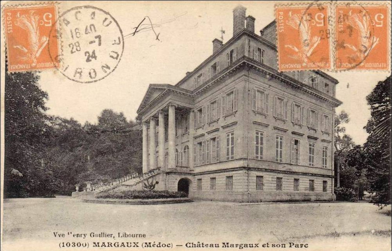 Carte postale ancienne Margaux-Cantenac - château Margaux 1