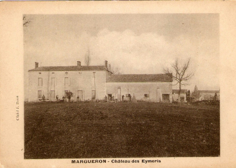 Carte postale ancienne Margueron - château des Eymeris