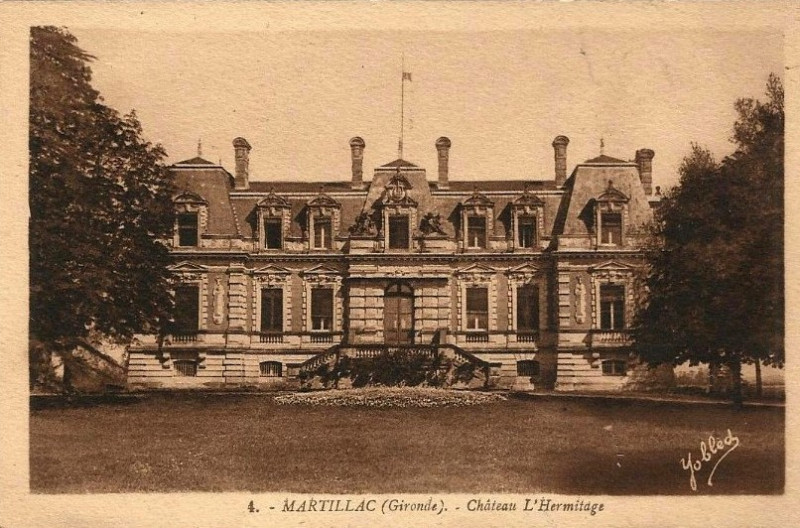 Carte postale ancienne Martillac - château l'Ermitage 1