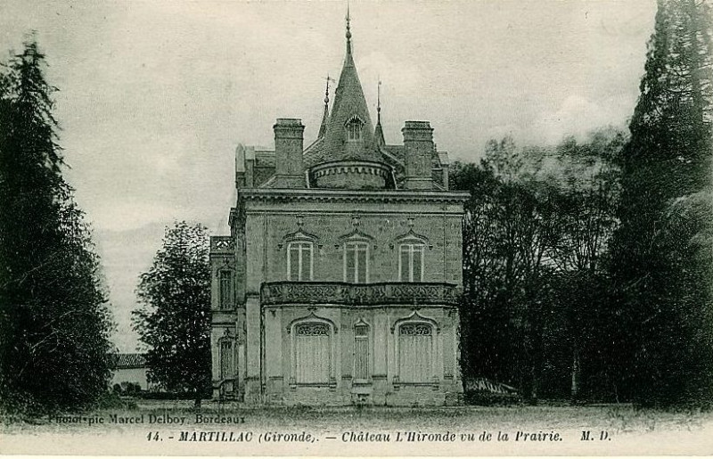 Carte postale ancienne Martillac - château l'Hironde 1