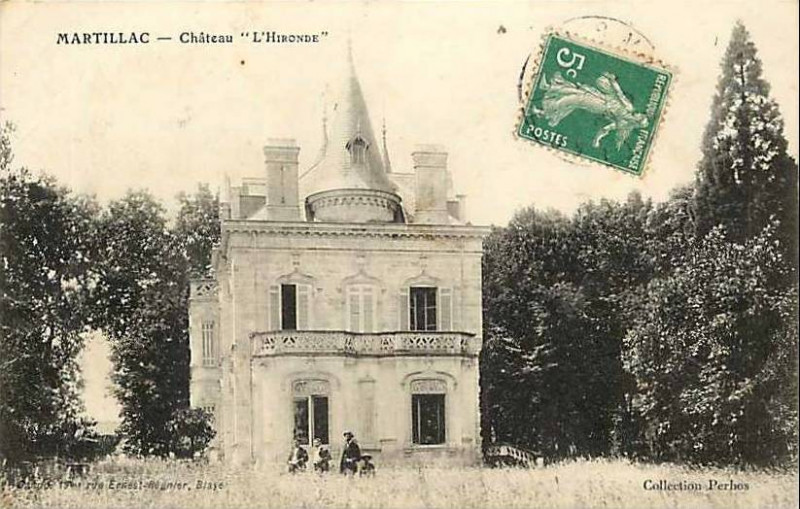 Carte postale ancienne Martillac - château l'Hironde 2