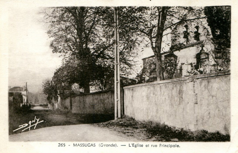 Carte postale ancienne Massugas - bourg 8