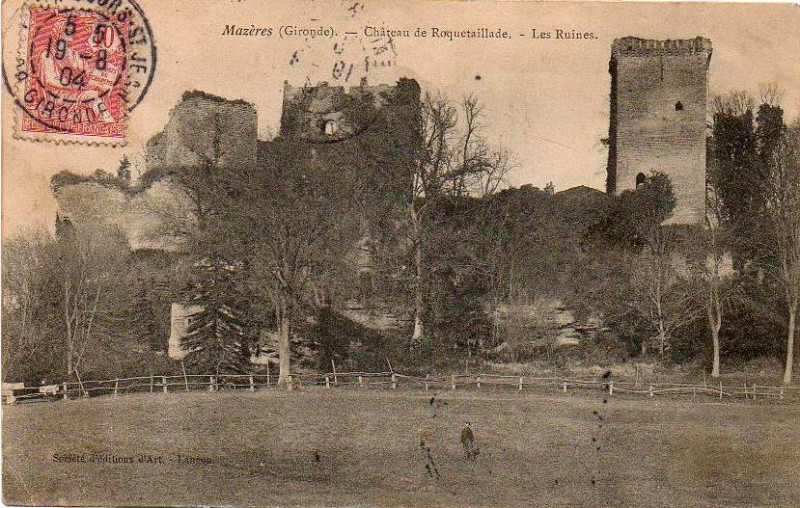 Carte postale ancienne Mazères - château de Roquetaillade 10