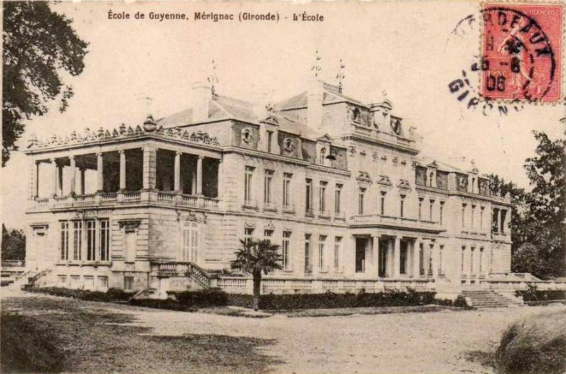 Carte postale ancienne Mérignac - château Bourran 3