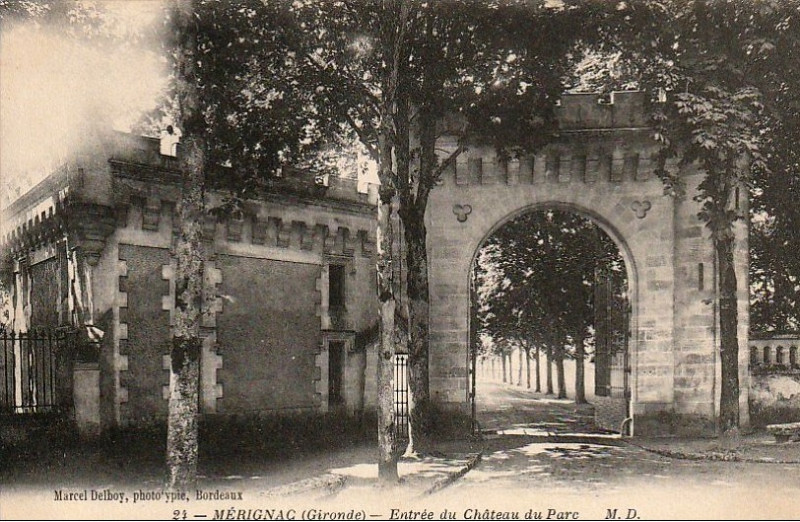 Carte postale ancienne Mérignac - château du Parc 3