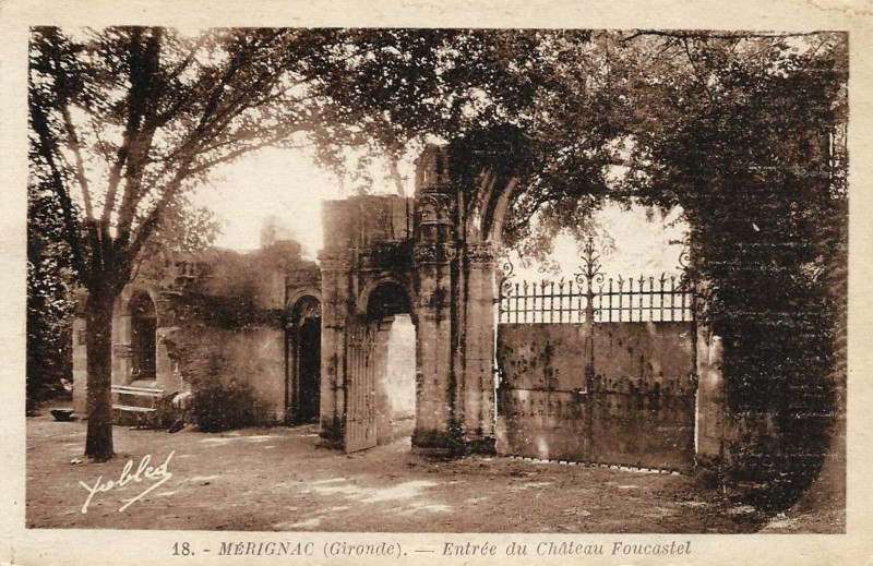 Carte postale ancienne Mérignac - château Foucastel 1
