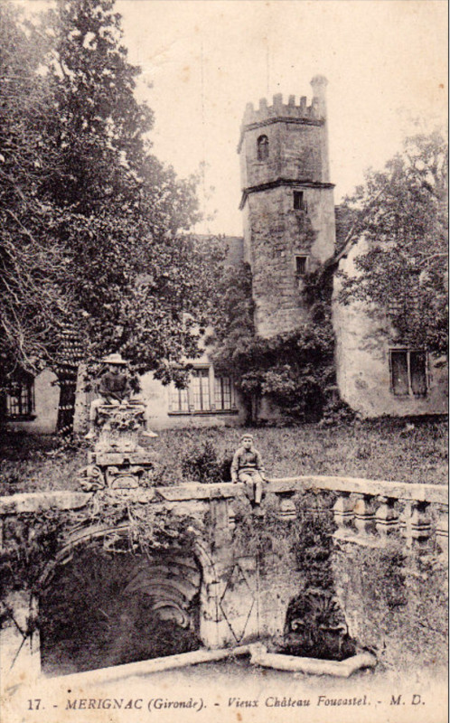 Carte postale ancienne Mérignac - château Foucastel 2