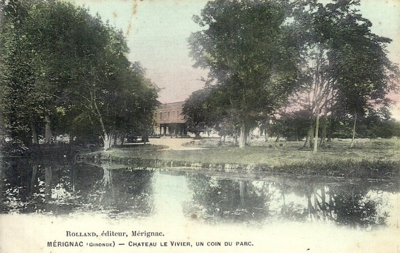 Carte postale ancienne Mérignac - château Le Vivier 1