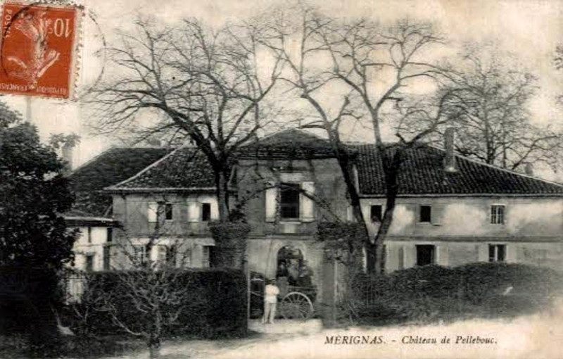 Carte postale ancienne Mérignas - château de Pellebouc 1