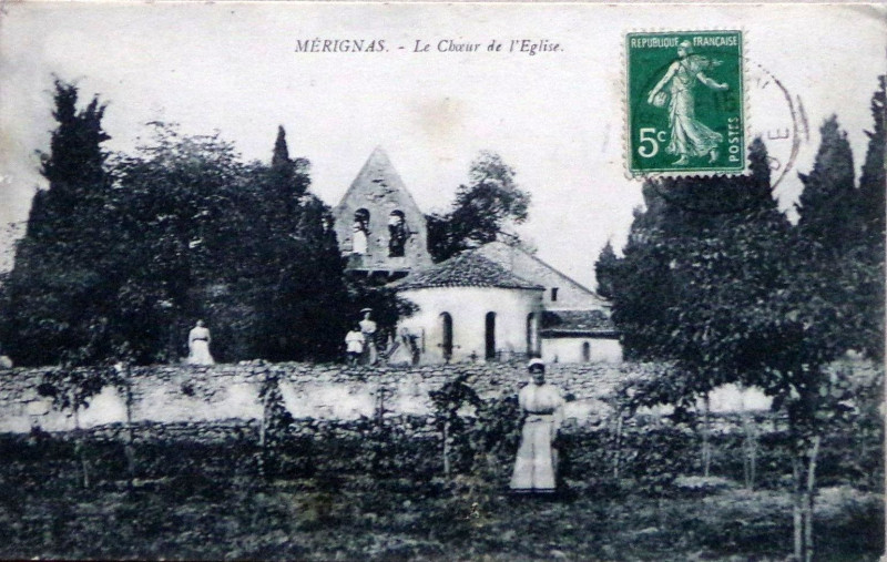Carte postale ancienne Mérignas - Eglise