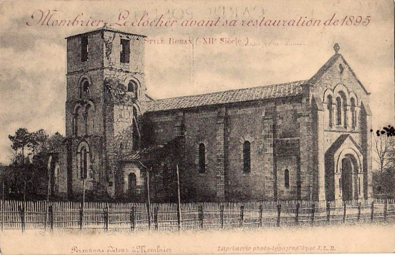 Carte postale ancienne Mombrier - église avant 1895