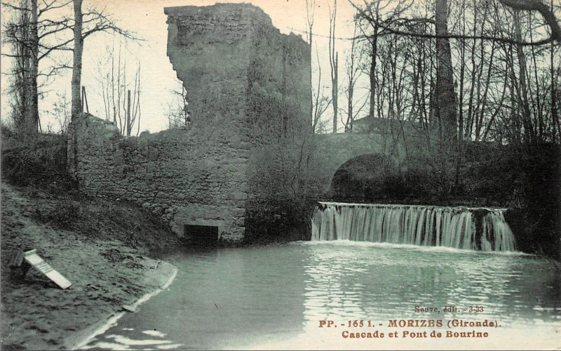 Carte postale ancienne Morizès - pont de Bourine