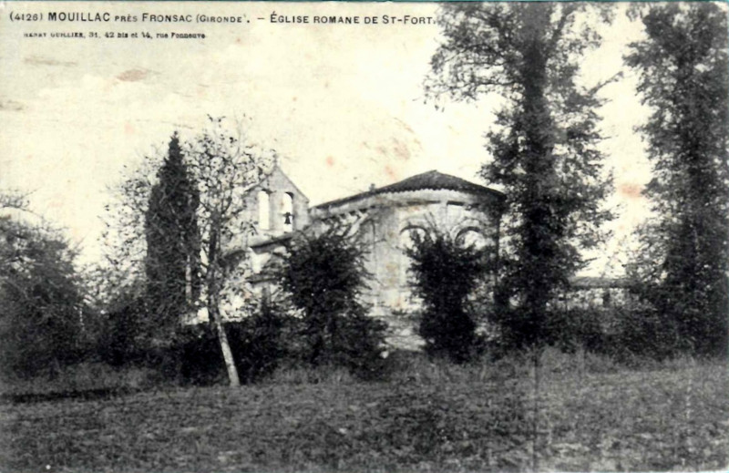 Carte postale ancienne Mouillac - église 1