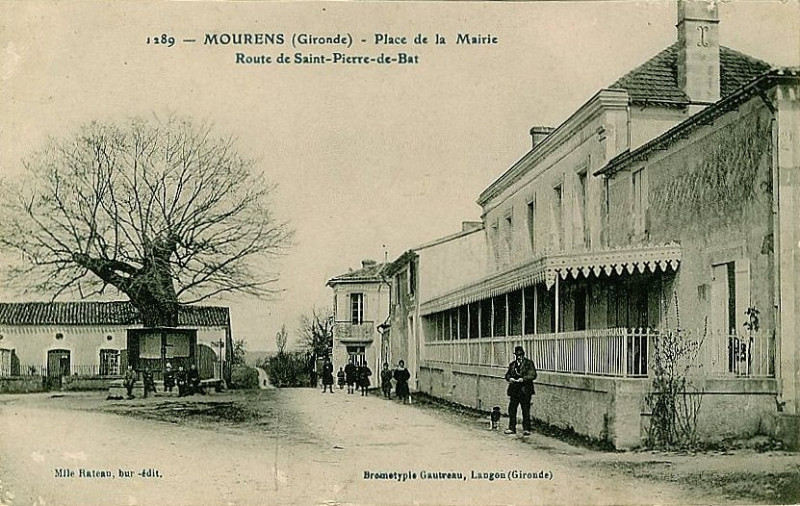 Carte postale ancienne Mourens - bourg 2