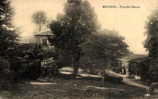 Carte postale ancienne Mourens - Propriété Denisse
