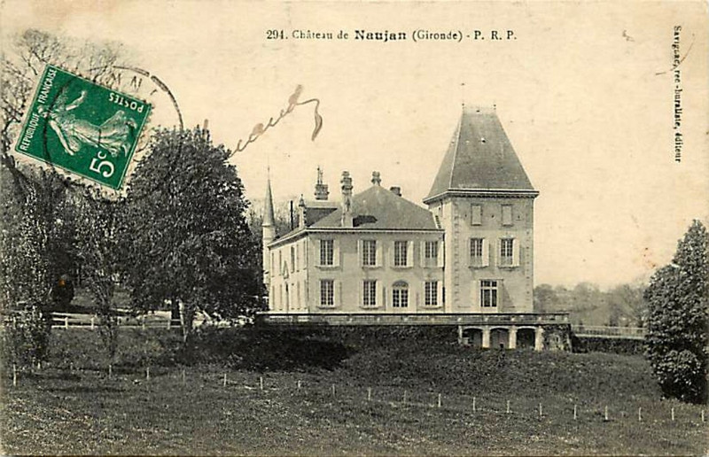 Carte postale ancienne Naujan-et-Postiac - château de Naujan