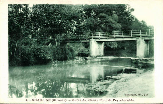Carte postale ancienne Noaillan – Bords du Ciron 1