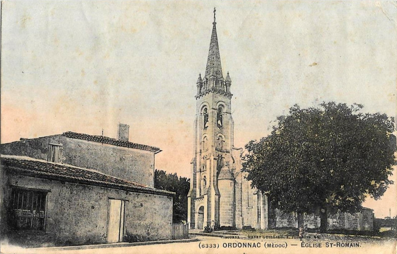 Carte postale ancienne Ordonnac - église 1a