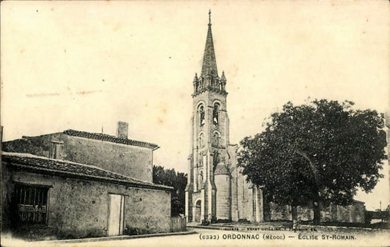 Carte postale ancienne Ordonnac - église 1b