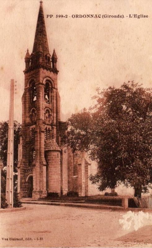 Carte postale ancienne Ordonnac - église 3