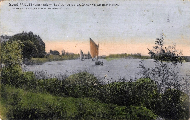 Carte postale ancienne Paillet les-bords-de-la-Garonne 1
