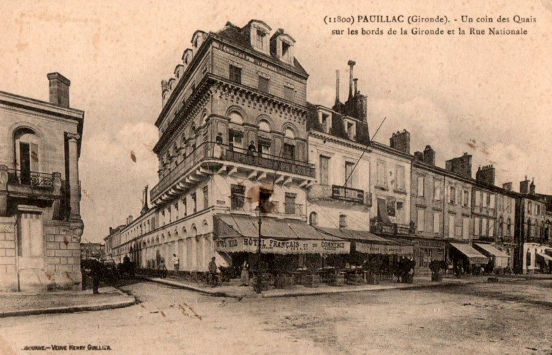 Carte postale ancienne Pauillac - Hôtel Français 3