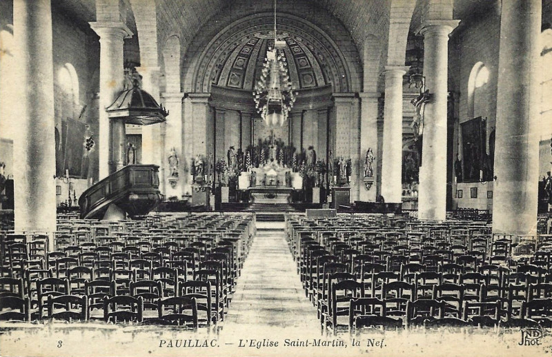 Carte postale ancienne Pauillac - église 5