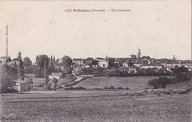 Carte postale ancienne Pellegrue - vue générale 2