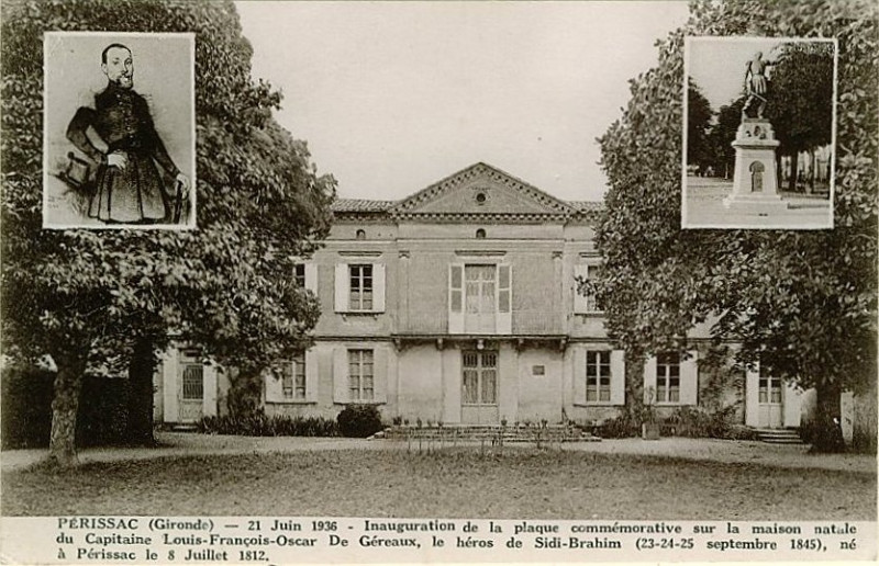 Carte postale ancienne Périssac - maison de Géreaux