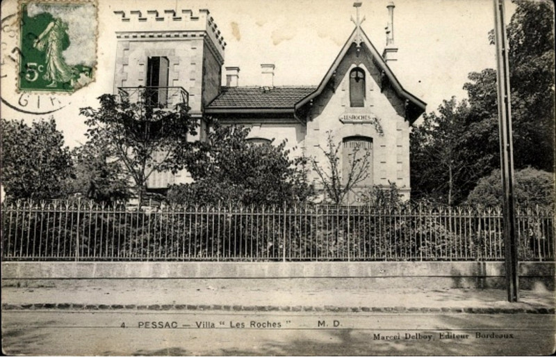 Carte postale ancienne Pessac - villa 'Les Roches'